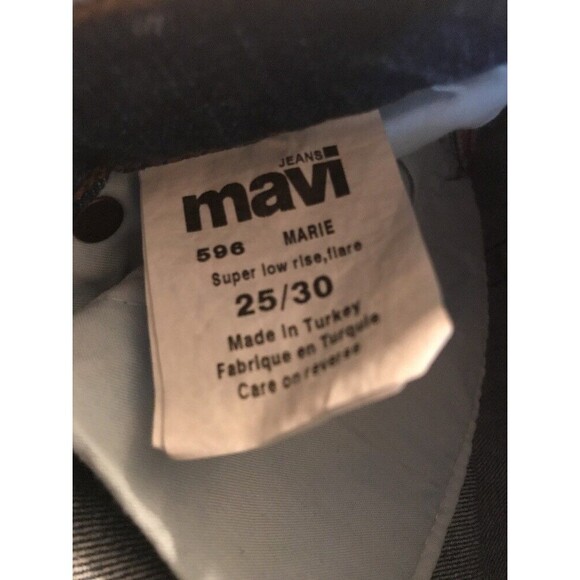 Mavi Women's Jeans Marie Super Low Flare Stretch Distressed Size 25 X 31 NWT - Picture 6 of 10